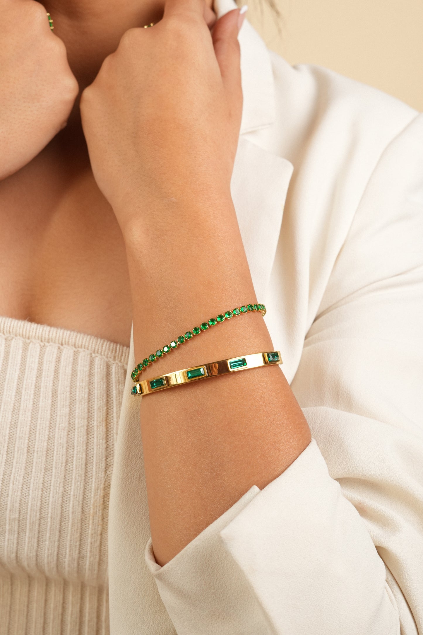 Emerald tennis bracelet