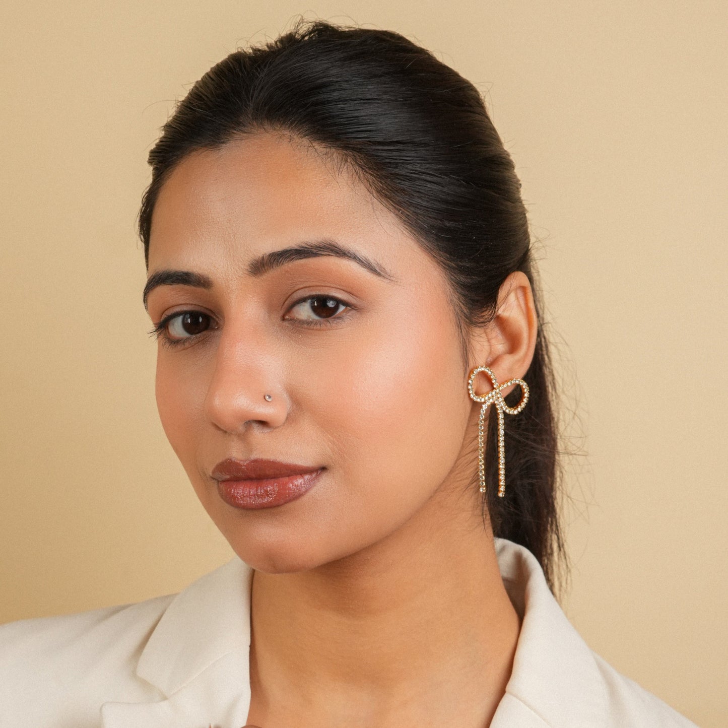 The Zahira bow earrings