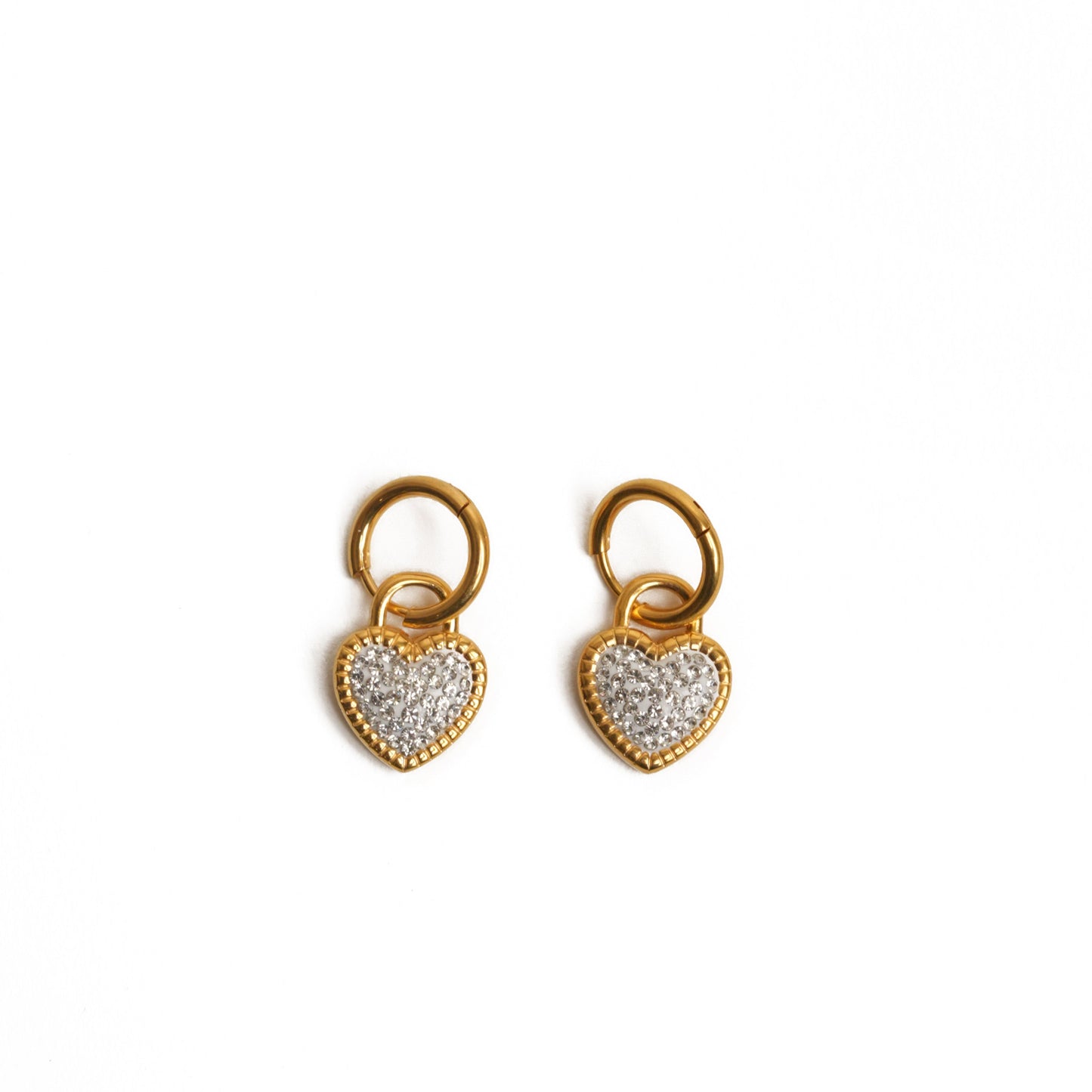 Moon berry heart earrings