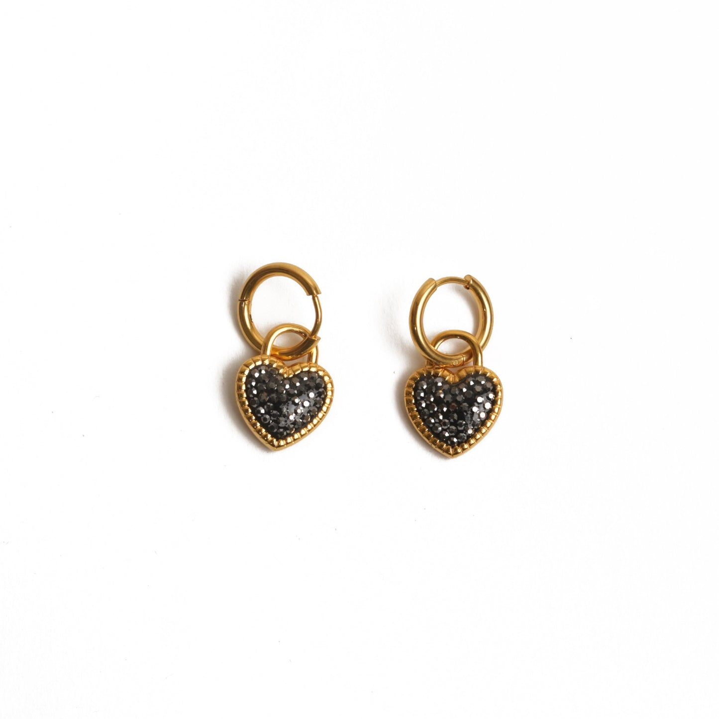 Blackberry heart earrings
