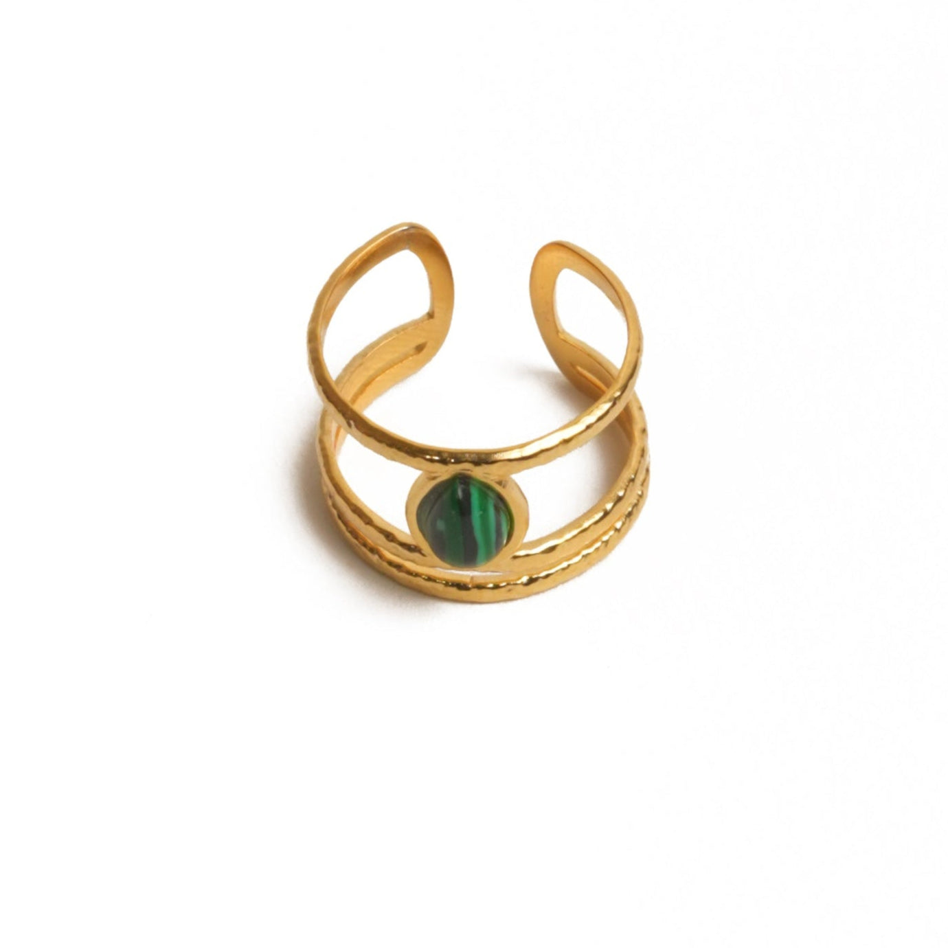Drop emerald ring | Adjustable