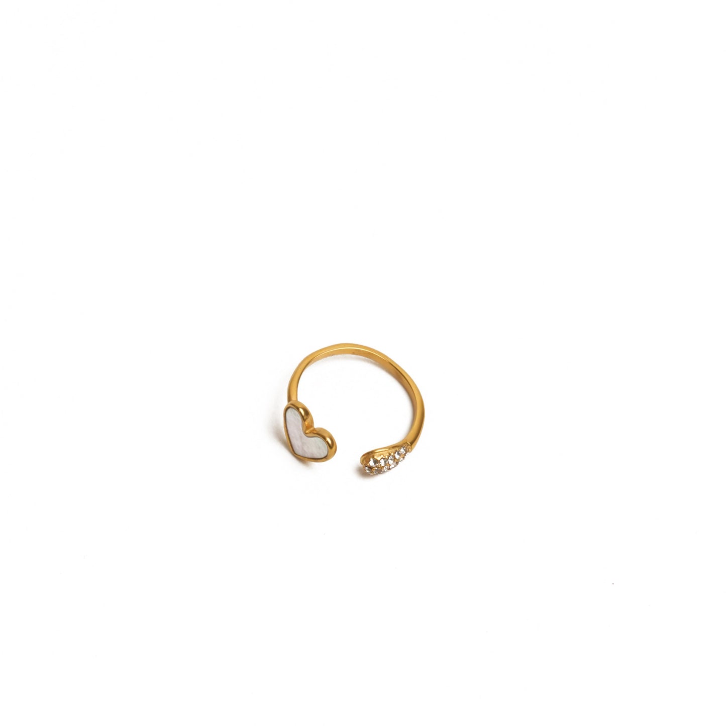 Zirconia Heart ring Adjustable