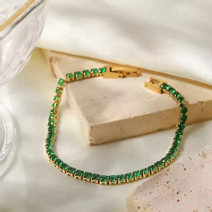 Emerald tennis bracelet